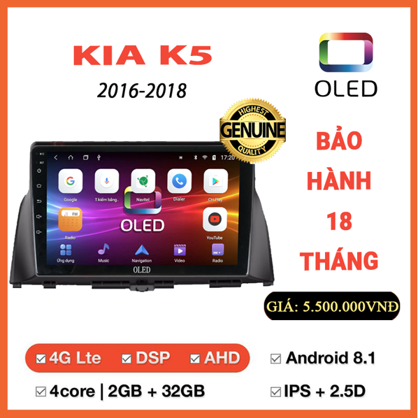 MÀN HÌNH OLED KIA K5 2016-2018